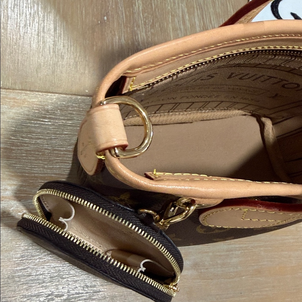 🎄FLASH SALE🎄LOUIS VUITTON NEVERFULL BB BAG with COIN POUCH! VGUC! - Picture 10 of 11